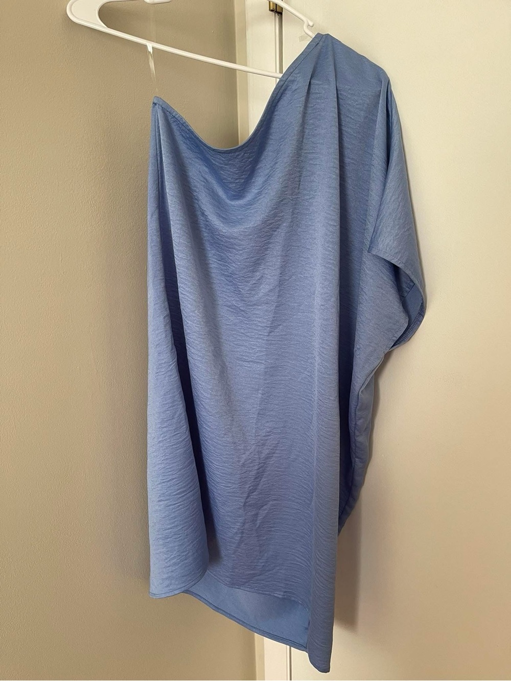 entro Dusty Blue One-Shoulder Tunic